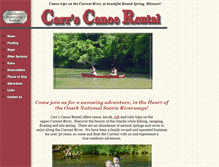 Tablet Screenshot of carrscanoerental.com